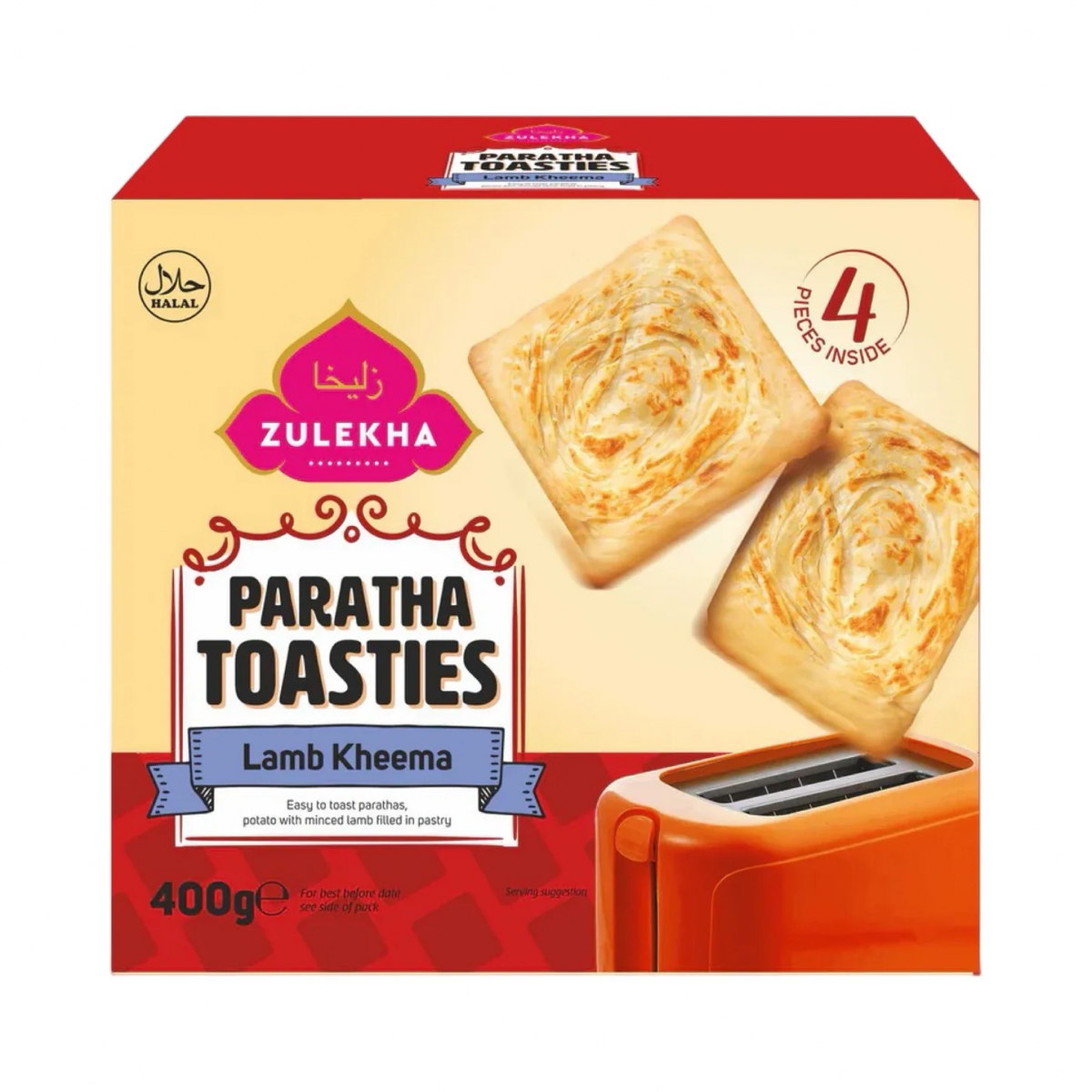 Zulekha Paratha Toasties Lamb 400g
