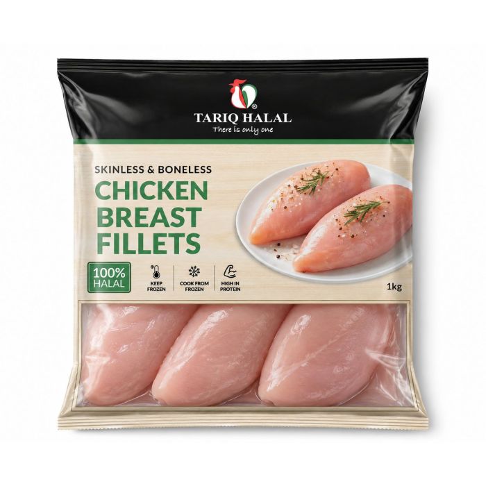 (D)Tariq Halal Skinless & Boneless Chicken Breast Fillets 1kg
