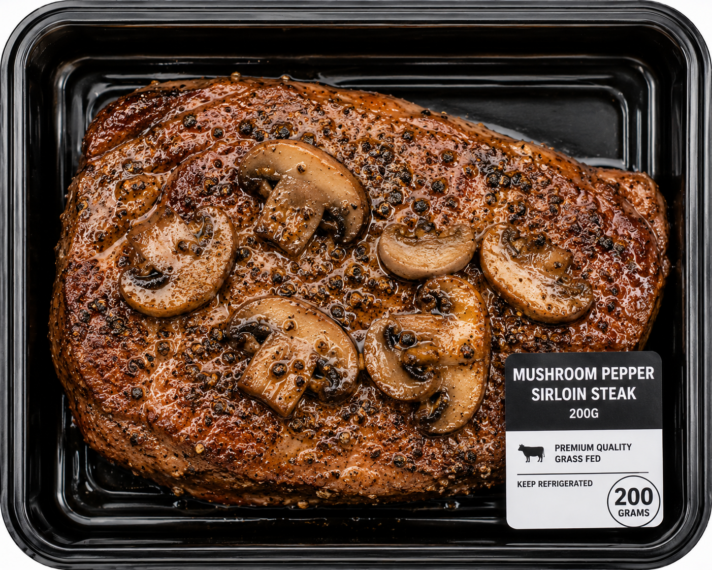 Mushroom Pepper Sirloin Steak (200g)