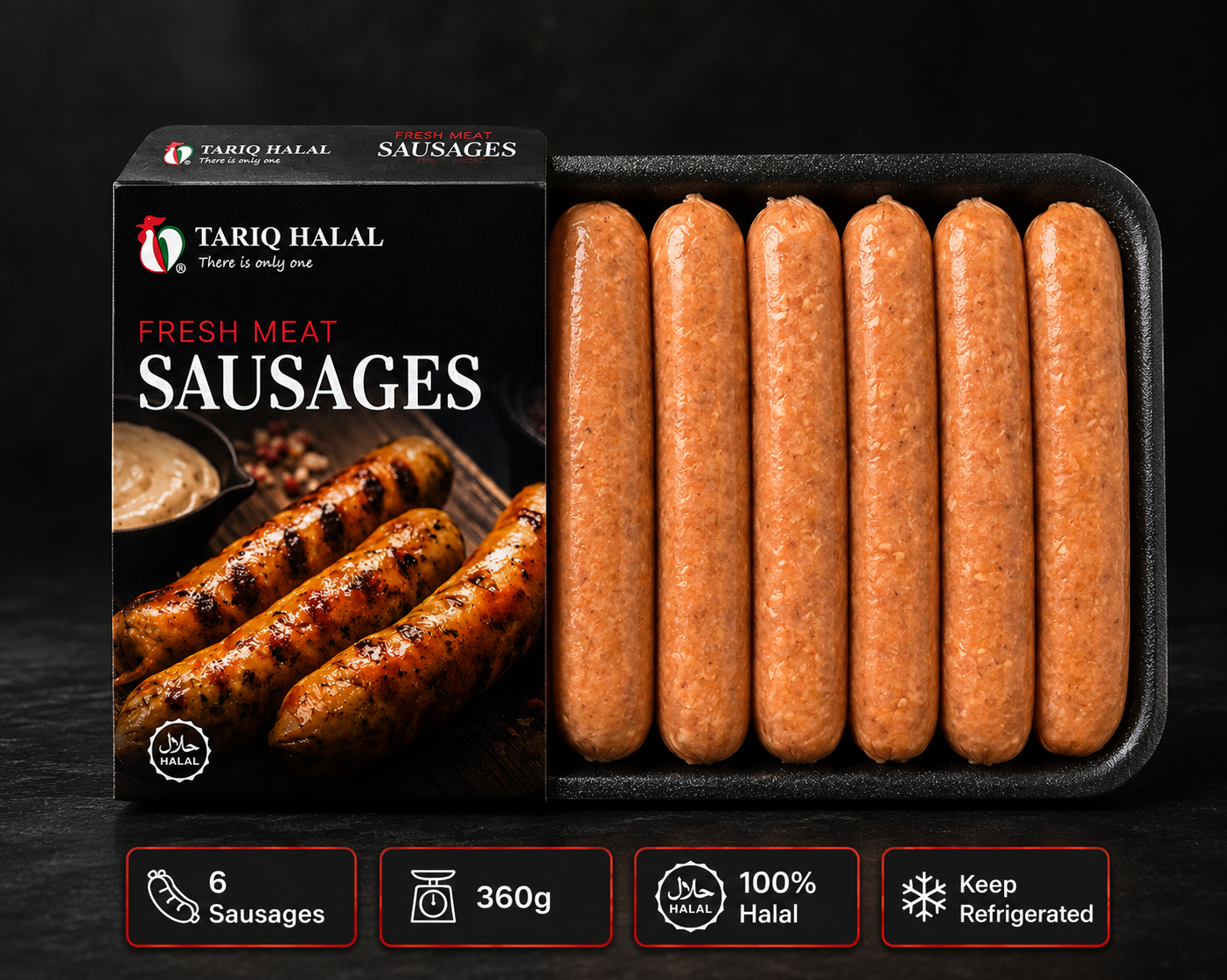 Tariq Halal Peri Peri Chicken Sausage 360g***